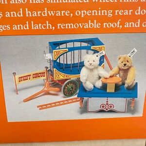Steiff Golden Age of the Circus Wagon 5 Dicky Bears Mohair Set 2205/5000 LTD